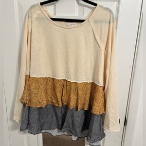 Chic Soul 3X Tiered Blouse